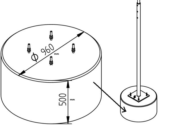 ELIT FLOF-V2A-AL-10M-BETONG2350867314