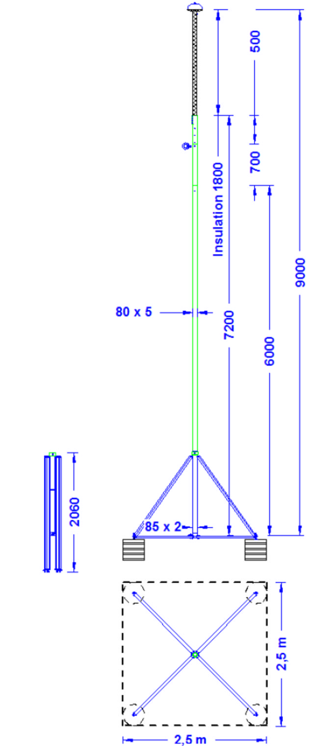 ELIT GUARD-MAST-9M-Ø80-SS-AL-RGF3304247329