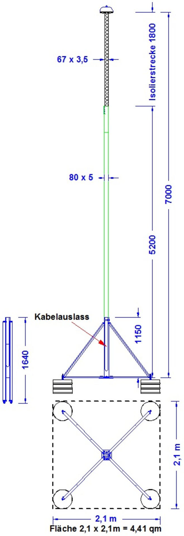 ELIT GUARD-MAST-7M-Ø80-SS-AL-RGF660022821
