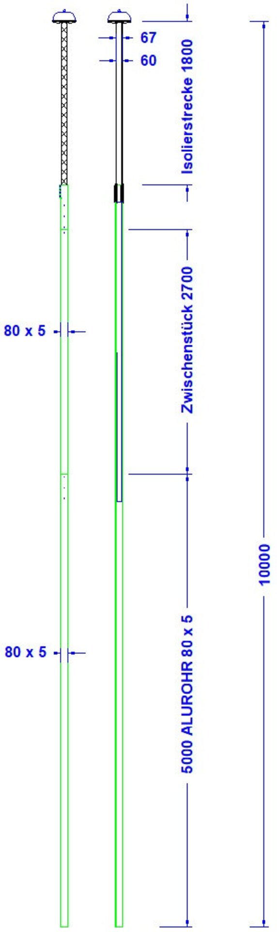 ELIT VEGG-MAST-GUARD-80MM-10M-ALU1856520647