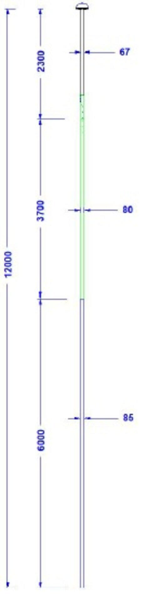 ELIT VEGG-MAST-GUARD-80MM-12M-ALU3299003232
