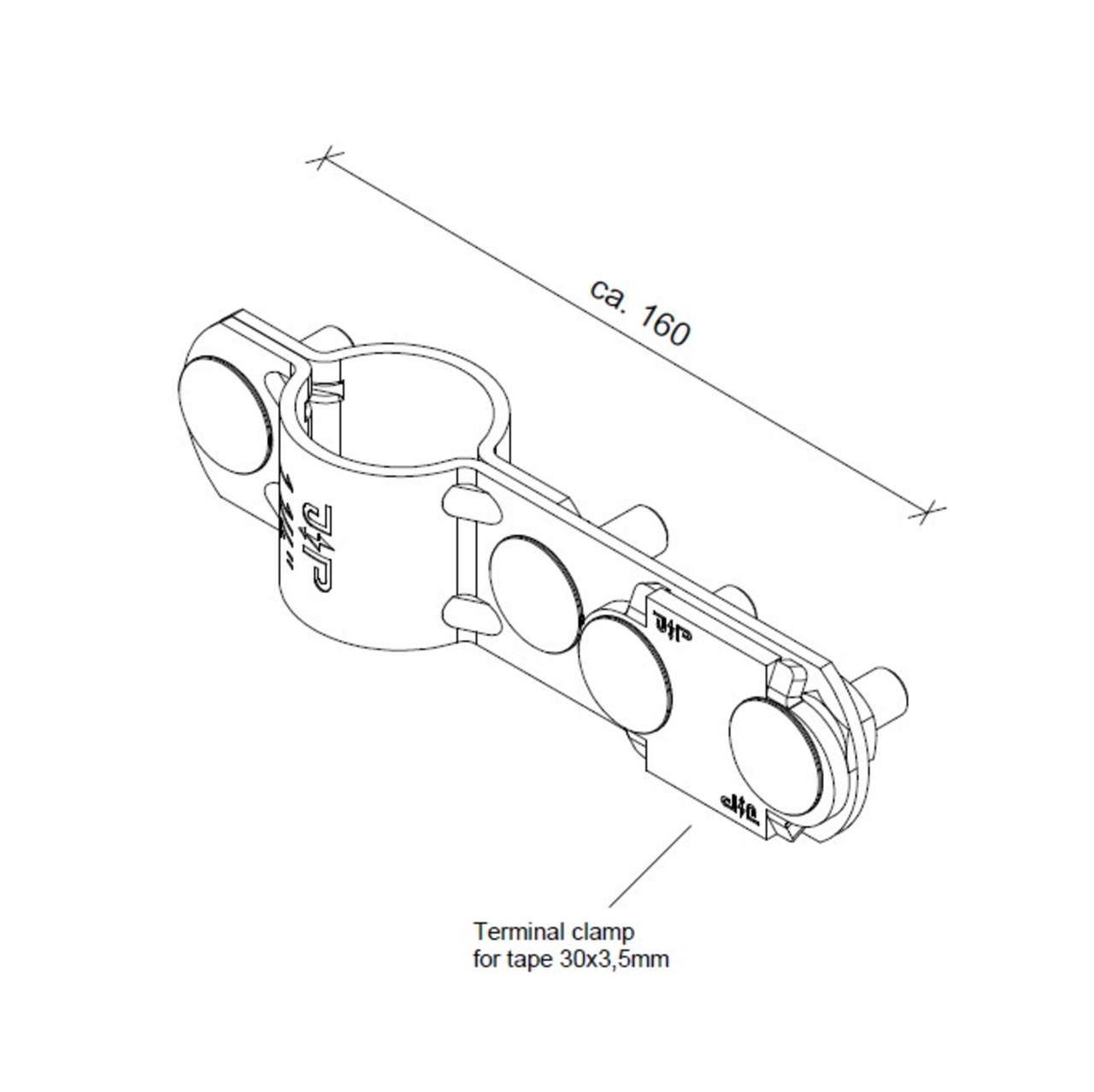 ELIT TKK-V4A-Ø42-30x3,5mm