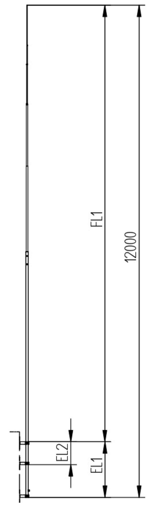 ELIT LOF-VEGGMONTERT-St-Al 12m ø60-10mm