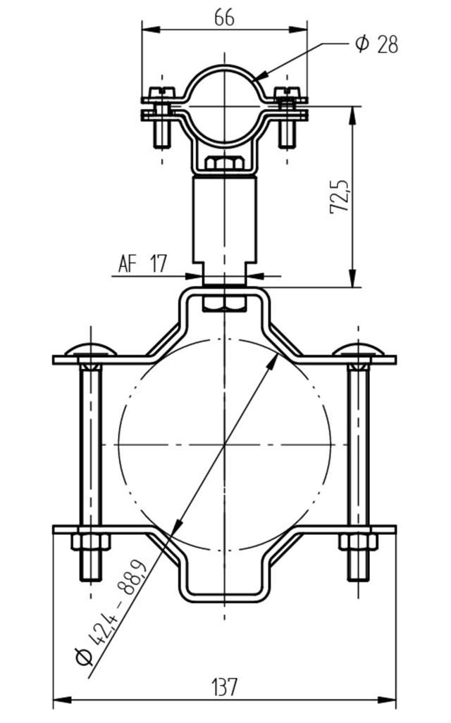 ELIT NLF-V2A-Ø424-889MM-HVC85