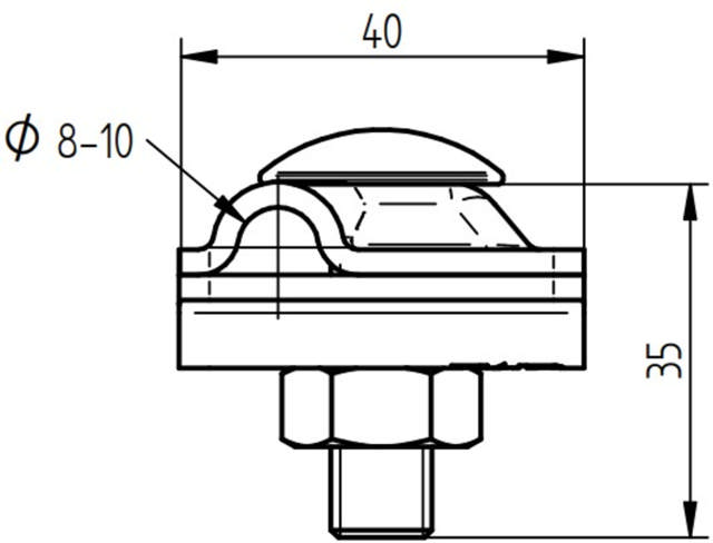 ELIT KRYSSKLEM-V2A-Ø8-10mm