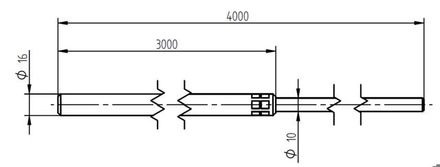 ELIT LOF-Al 4,0m ø16/10mm