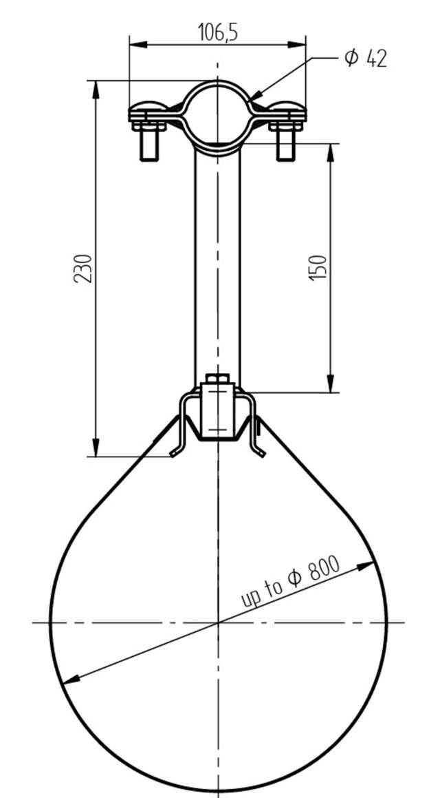 ELIT OFF-ø42-A2-800mm